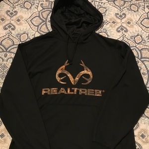 Realtree Black Camo Antlers Hoodie NWOT L